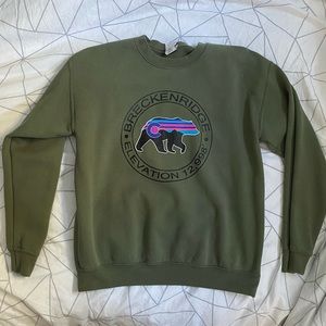 Olive Green Breckenridge Crew Neck